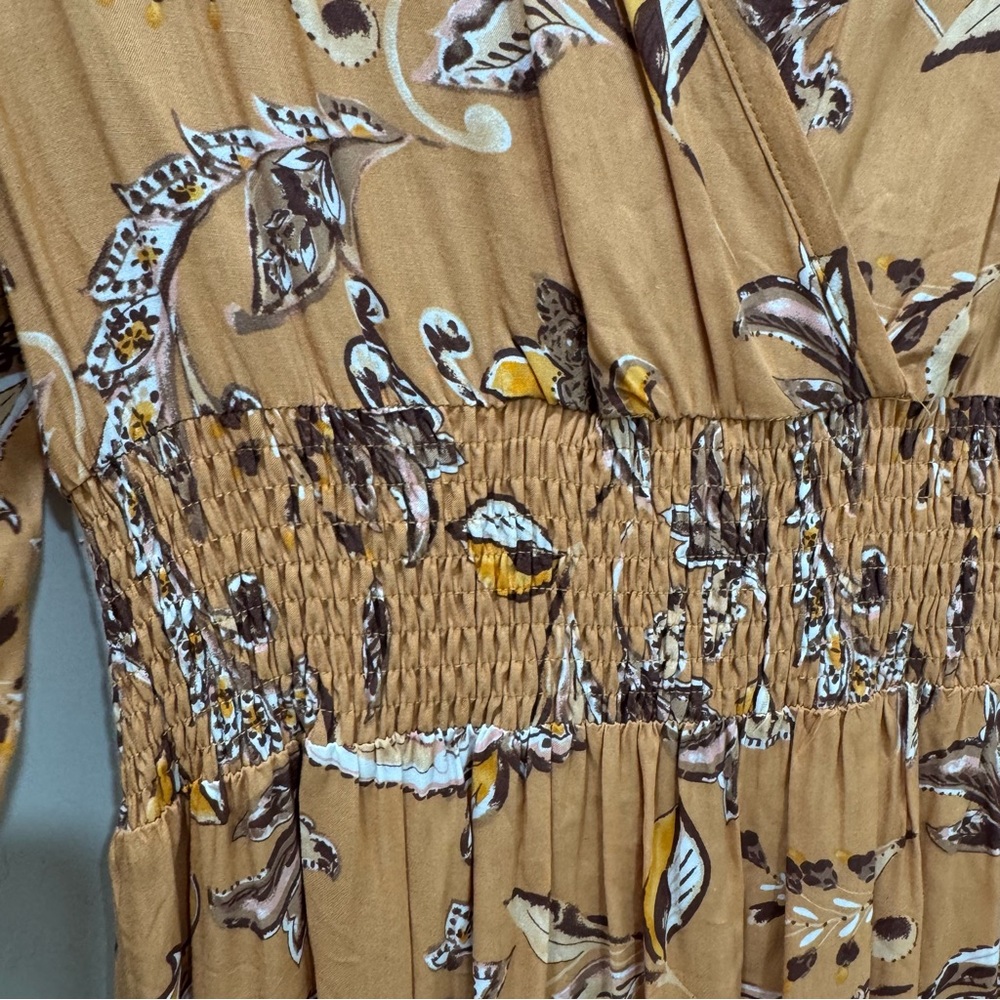 EUC Bohme Midi Dress Feathers Bohemian Women's Small - Picture 8 of 16